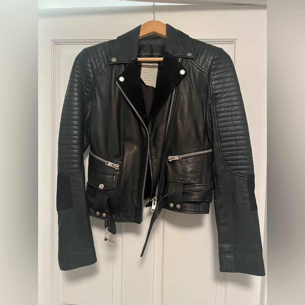 Lamb Leather biker jacket by Stella Nova Copenhagen